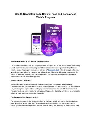wealth geometric code review pros and cons