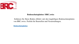 bodenschutzplatten brc swiss