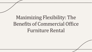 Flexible and Affordable Commercial Office Furniture Rental Solutions with CFRDir