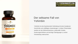 Die Wirkung von Yohimbin: Ein natürlicher Booster für Ihre Gesundheit