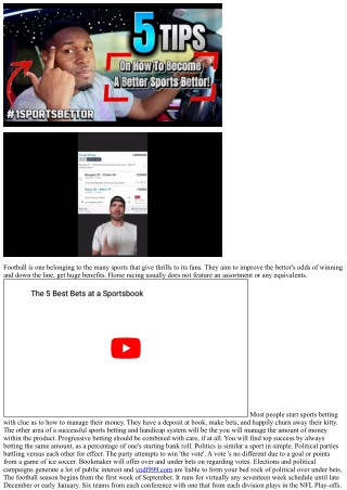 Learn How To Win Betting On Simple . Football Team