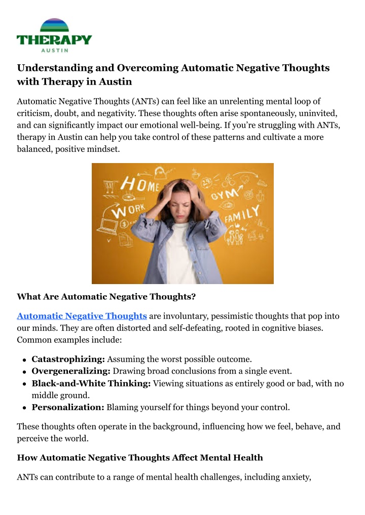 understanding and overcoming automatic negative