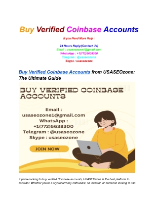 Buy Verified Coinbase Accounts