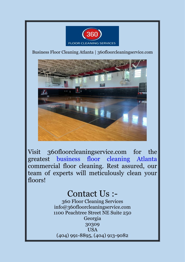 business floor cleaning atlanta