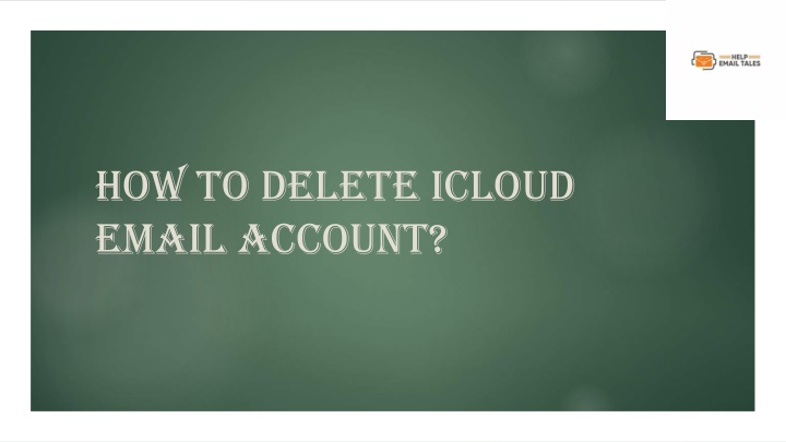 how to delete icloud email account