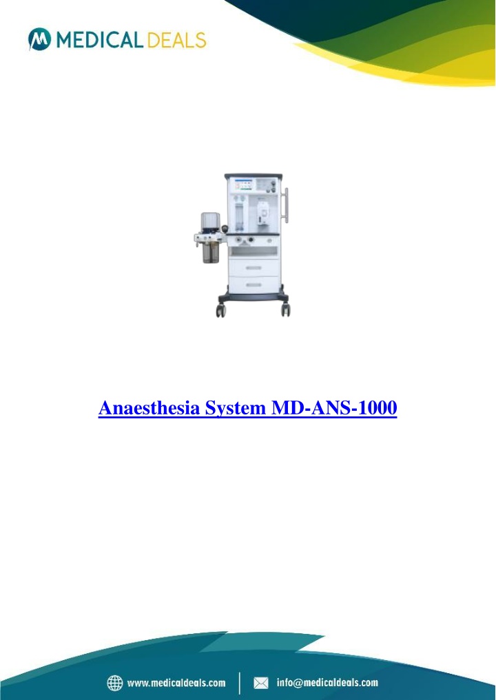 anaesthesia system md ans 1000