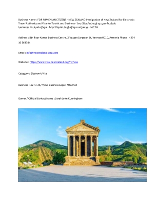business name for armenian citizens new zealand