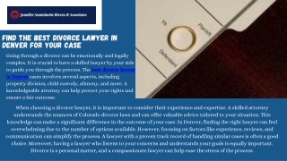 Best Divorce Lawyer in Denver  Expert Family Law Services