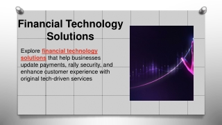 Financial Technology Solutions