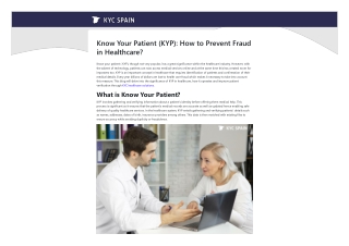 Know Your Patient (KYP)_ How to Prevent Fraud in Healthcare_ - kycspain