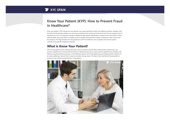 know your patient kyp how to prevent fraud