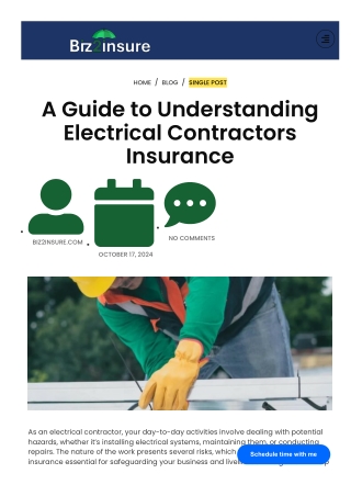 Electrical Contractors Insurance