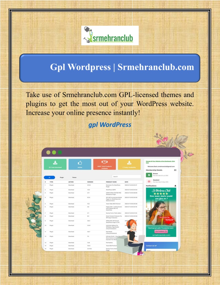 take use of srmehranclub com gpl licensed themes