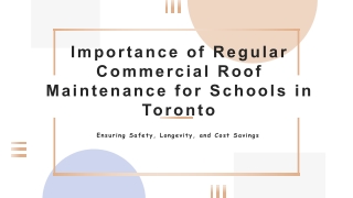 Importance of Regular Commercial Roof Maintenance for Schools in Toronto