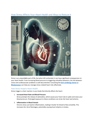 how stress affects your heart health and ways