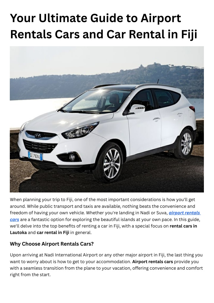 your ultimate guide to airport rentals cars