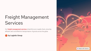 freight management services
