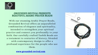 Grounded Revival Presents Beautiful Arabic Prayer Beads