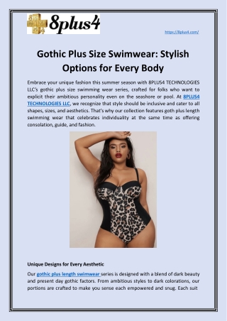 Gothic Plus Size Swimwear: Stylish Options for Every Body
