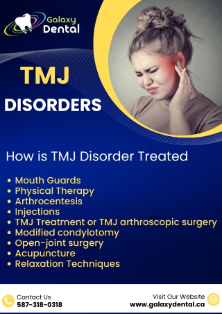 TMJ Specialist in Calgary | Effective TMJ Treatment - Galaxy Dental