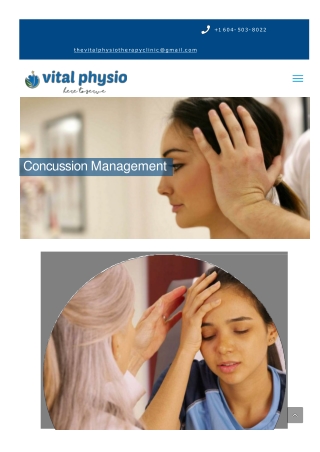 Concussion Management Treatment in Surrey, BC