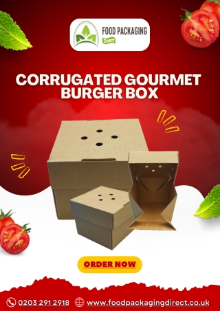 Corrugated Gourmet Burger Box – Food Packaging Direct