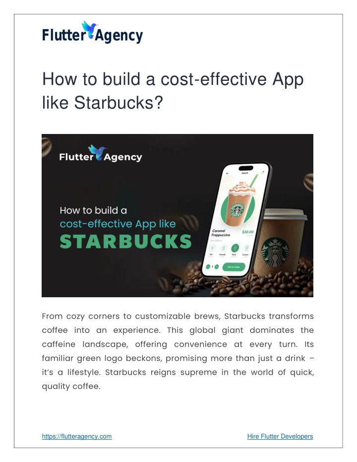 how to build a cost effective app like starbucks