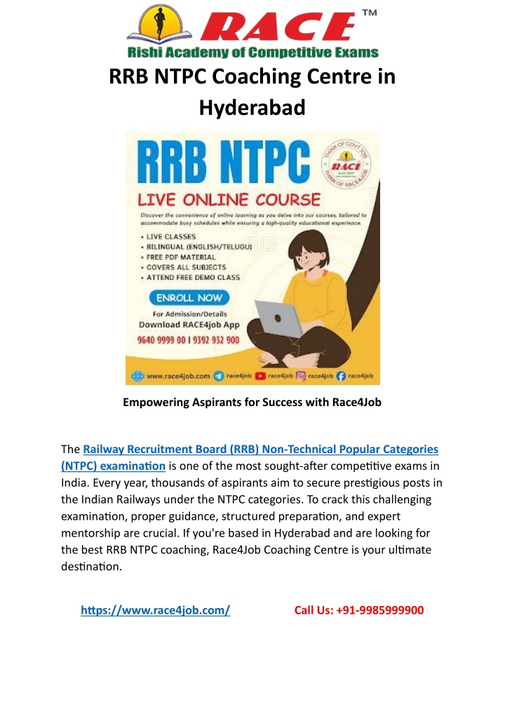 rrb ntpc coaching centre in hyderabad