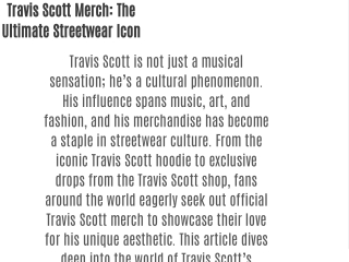 travis scott merch the ultimate streetwear icon