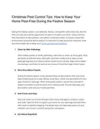 Christmas Pest Control Tips_ How to Keep Your Home Pest-Free During the Festive Season