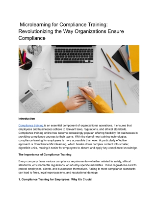microlearning for compliance training