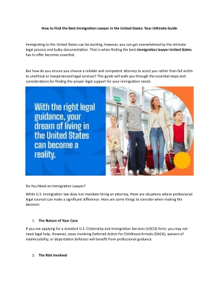 How to Find the Best Immigration Lawyer in the United States- Your Ultimate Guide