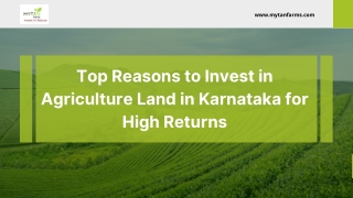 invest in agriculture land in karnataka