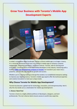 grow your business with toronto s mobile