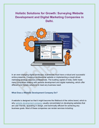 Holistic Solutions for Growth Surveying Website Development and Digital Marketing Companies in Delhi.