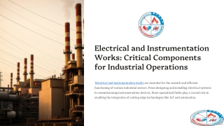 Electrical and instrumentation works