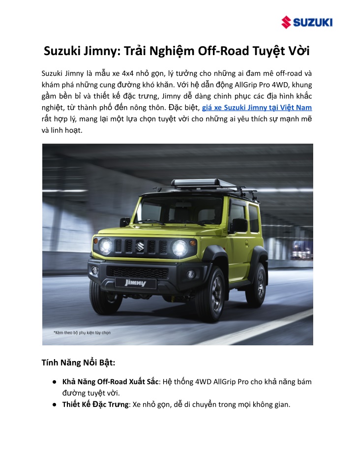 suzuki jimny tr i nghi m off road tuy t v i