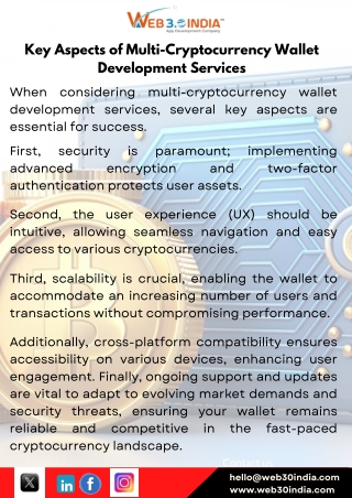 key aspects of multi cryptocurrency wallet