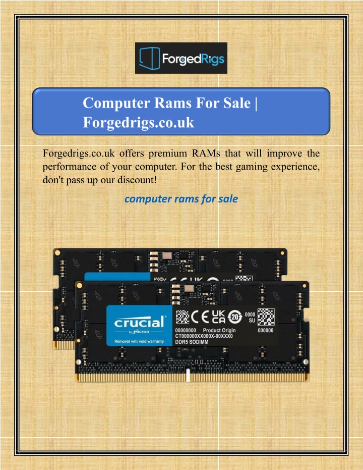 PPT - Computer Rams For Sale | Forgedrigs.co.uk PowerPoint Presentation ...