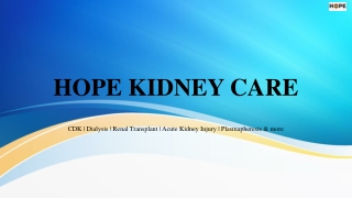 HOPE KIDNEY CARE -Kidney Transplant In Thane West