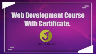 web development course with certificate