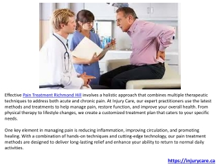 Effective Pain Treatment Options Richmond Hill: Osteopathy, Massage Therapy.PPTX