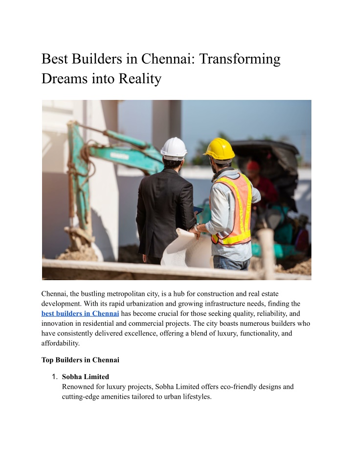 best builders in chennai transforming dreams into