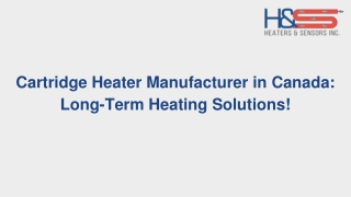 Cartridge Heater Manufacturer in Canada With Reliable Heating!