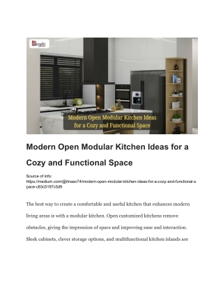 modern open modular kitchen ideas for a