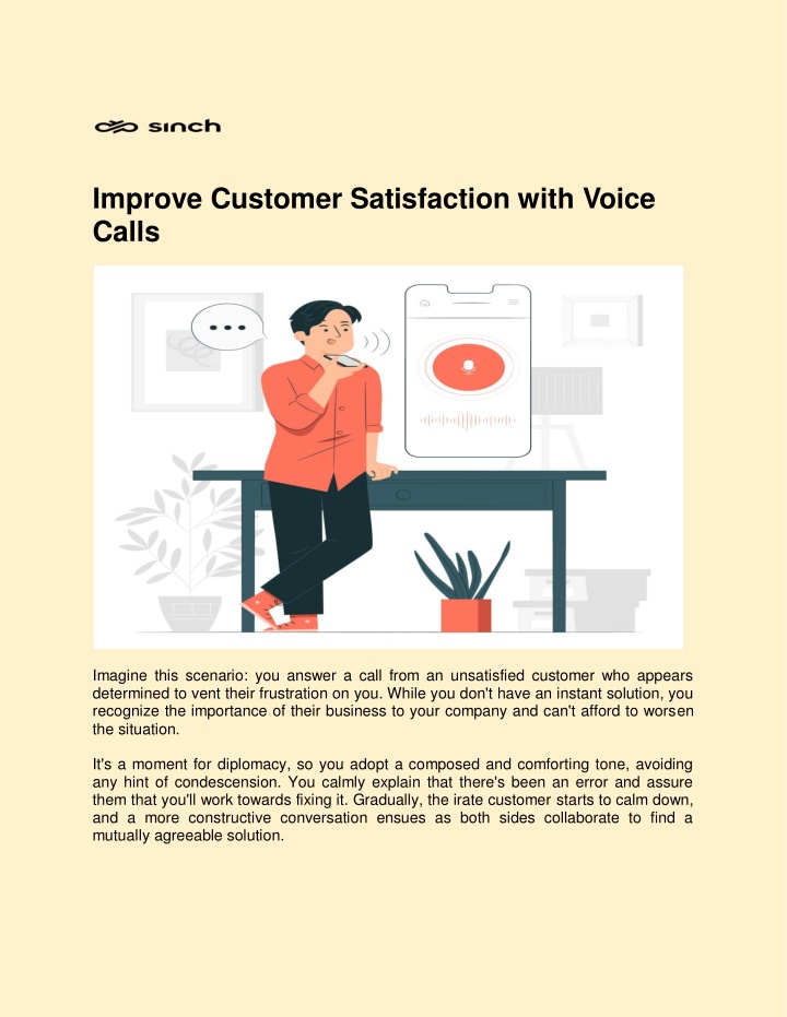 improve customer satisfaction with voice calls