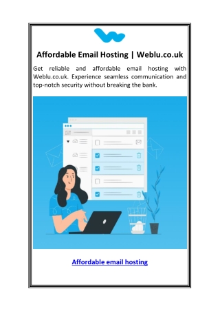 affordable email hosting weblu co uk