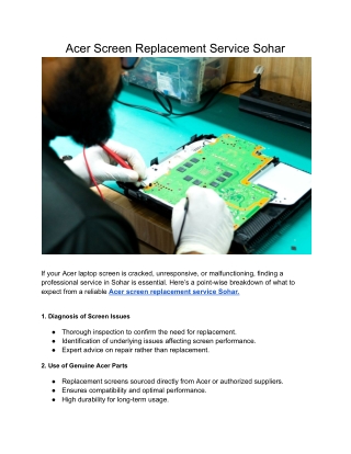 acer screen replacement service sohar
