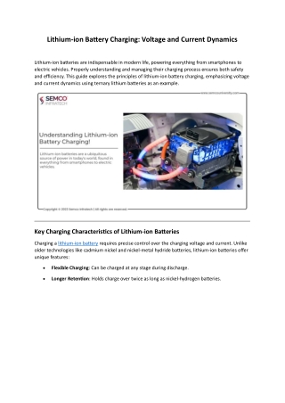 lithium ion battery charging voltage and current
