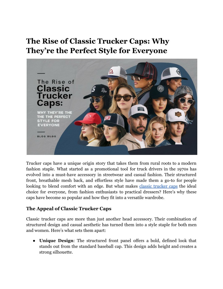 the rise of classic trucker caps why they